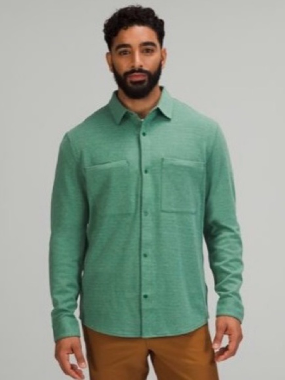 Lululemon Soft Knit Overshirt Heathered Everglade Green
Size XXL